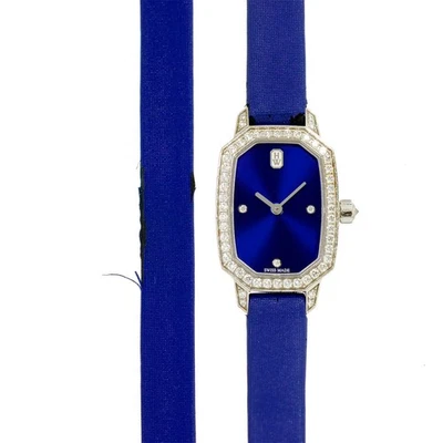 HARRY WINSTON Esmeralda EMEQHM18WW001 Bisel Diamante 750 WG Esfera Azul 90289683 Foto 1 de 4