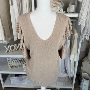 Willow Branch Boutique Damen Gr. Large leichter Strick tiefer V-Ausschnitt #3831 - Bild 1 von 7