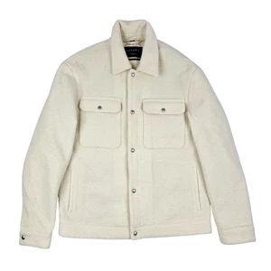 All Saints Mens Ivory Wool Blend Minard Jacket Size XS NWT - Picture 1 of 5