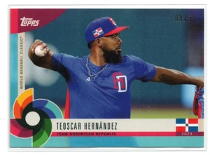 2023 Topps World Baseball Classic Global Stars AQUA Teoscar Hernandez #37! /99 - Picture 1 of 2