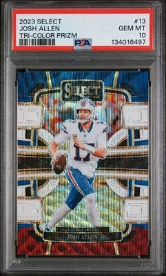 JOSH ALLEN #13 2023 Panini Select *TRI-COLOR PRIZM* 015/259 PSA 10 GEM MT - Image 1 of 4