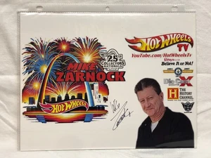HOT WHEELS E SHEET BILD POSTER 2025 25TH NATIONALS MIKE ZARNOCK HANDSIGNIERT - Bild 1 von 3