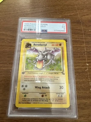 PSA 5 1st Edition Aerodactyl holo - Image 1 of 2