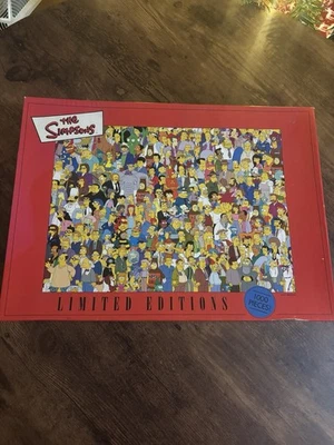 Vintage 2001 The Simpsons Characters Limited Edition 1000pc Puzzle - THE CAST - Photo 1/4