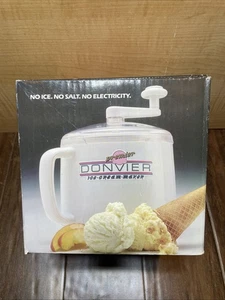 Vintage Donvier Premier Ice Cream Maker WHITE 1-QUART - Picture 1 of 3