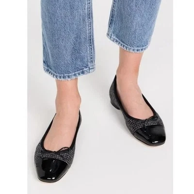 Sam Edelman Para Mujer 8.5M Negro Boucle Marley Ballet Plano Arco Puntera P18-21 Foto 1 de 4