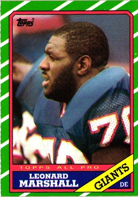 1986 Topps - #148 Leonard Marshall - Giants - Image 1 of 2