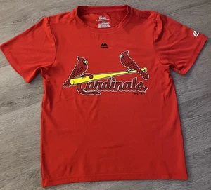 Camisa Majestic Youth St. Louis Cardinals Manga Corta Roja Grande Cool Base - Imagen 1 de 4