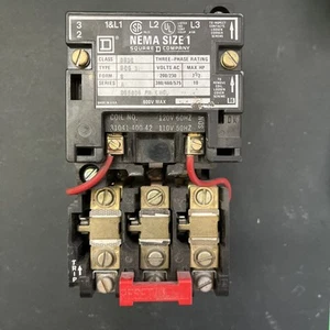 8536SCG3 Square D NEMA Taglia 1 Motorino Avviamento 120V Bobina *OPZIONE GIORNO SUCCESSIVO* - Foto 1 di 2