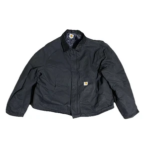Carhartt Jacket Men 3XL Black Sandstone Arctic Quilt Lined J002 BLK Chore Coat - Picture 1 of 17