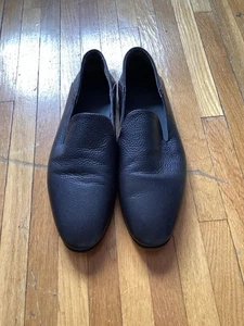 Mocasines para fumar marrón liso a medida para hombre talla 9/42, 100 % cuero, hechos en Italia - Imagen 1 de 5