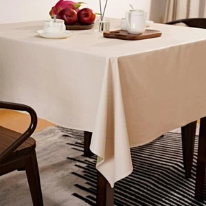 Waterproof & Stain Resistant Textured Rectangle Tablecloth for Kitchen Dinning - Picture 1 of 7