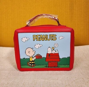 Loungefly Peanuts Charlie Brown Snoopy Red Lunchbox Crossbody Handbag NEW - Picture 1 of 16