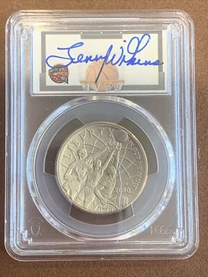 2020D- Basketball Hall of Fame Commemorative- PCGS- MS70- FDOI- Lenny Wilkins - Image 1 of 2