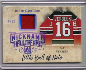 PAT VERBEEK 17/18 Leaf In The Game-Used Nickname Little Ball of Hate Jersey #/12 - Picture 1 of 2