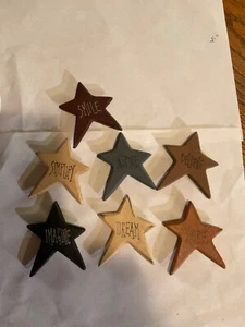 Primitive Dekor Vintage Country Inspirierend Set 7 Sterne Küchenmagnete - Bild 1 von 1