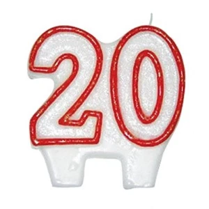20th Birthday Candle Cake Decoration Glitter Topper ~ Party Celebration Candles  - Picture 1 of 2