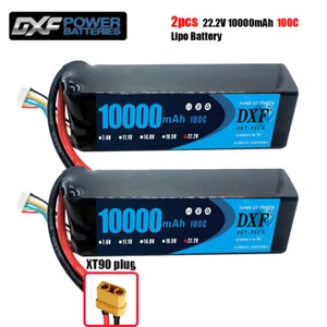 Batería DXF 2 piezas 6S 10000 mAh Lipo 22,2 V 100 C XT90 RC Lipo batería barco camión - Imagen 1 de 6