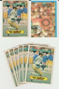 Wes Chandler 1983 Topps Sticker Inserts #6, San Diego Chargers - Picture 1 of 1