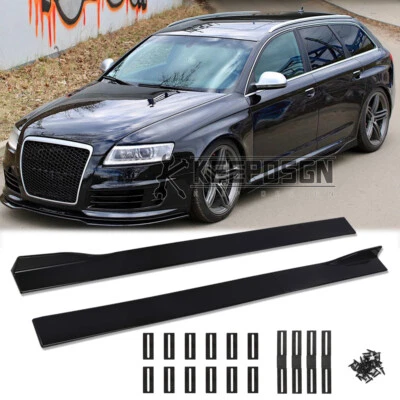 For Audi RS6 Avant RS7 Sportback Side Skirts Splitter Body Kit Extension Parts - Image 1 of 4