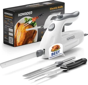 Electric Knife for Carving Meat, Turkey, Bread & More. Serving Fork and Carving, - Picture 1 of 6