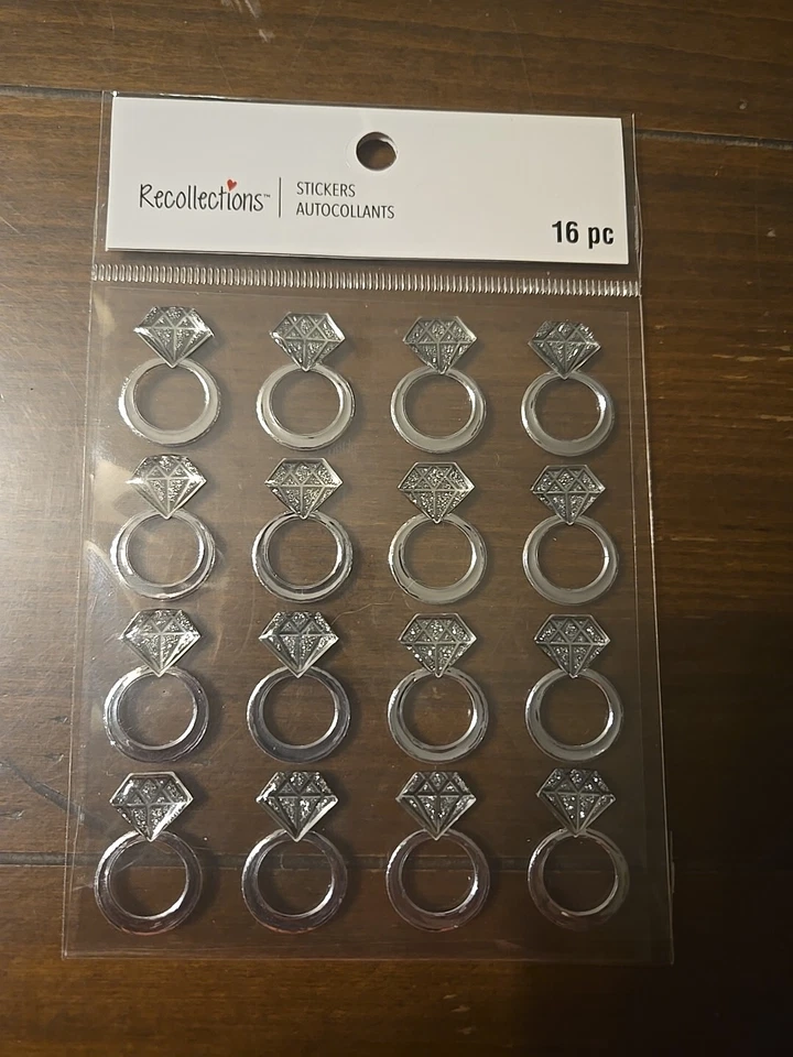 Воспоминания бриллиант обручальные кольца 16 ПК для скрапбукинга наклейки свадьбы - Изображение 1 из 1