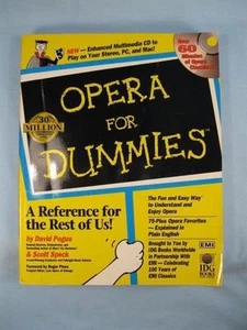 Opera For Dummies Reference Music Guide Book Without CD David Pogue S Speck (O) - Picture 1 of 7