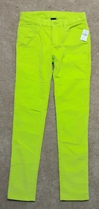 Gap Active Kid Boys Lime Punch Bright Green Corduroy Pants Size 12- New w / tags - Picture 1 of 4