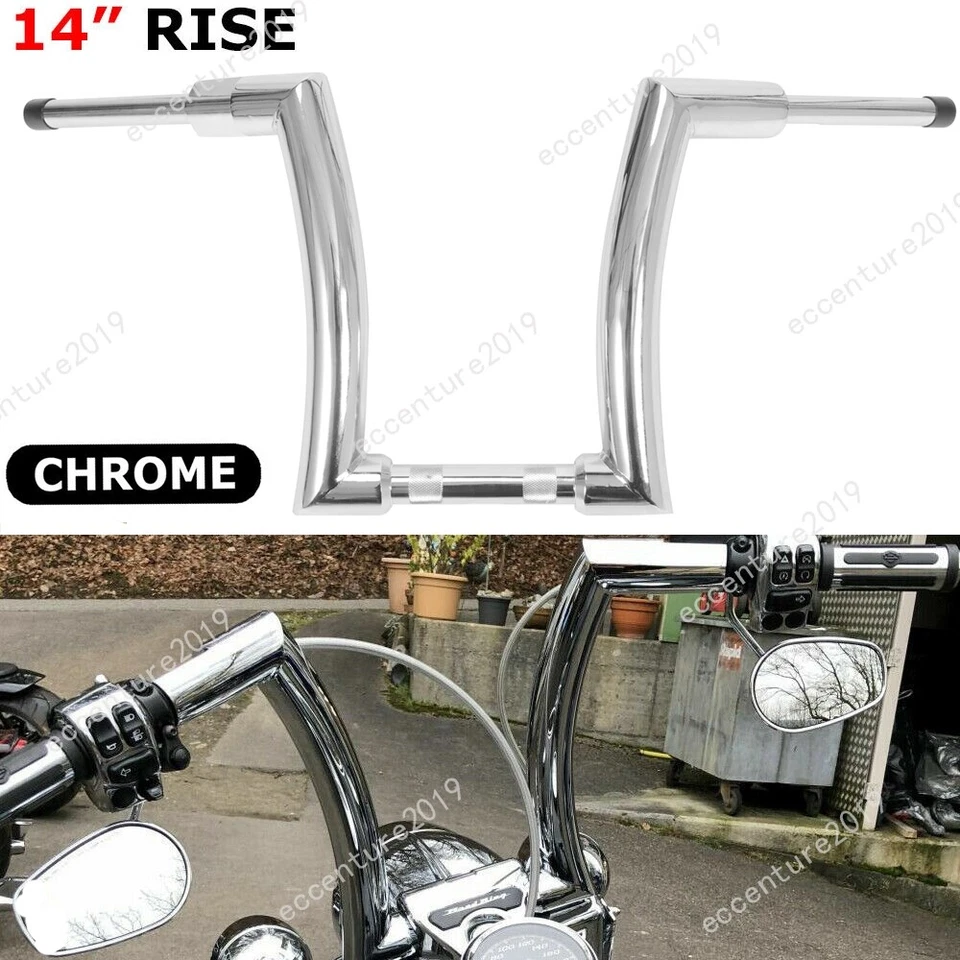 14'' Ape Hanger Fat Bars 2" Handlebar For Harley-Davidson Softail Foto 1 de 4