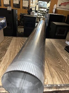 6”x48” Stainless Steel Wood Coal Stove Pipe Chimney Single Wall - Picture 1 of 3