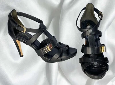 Sandalia de cuero Cole Hahn Marine Air negra talla 6 Foto 1 de 4