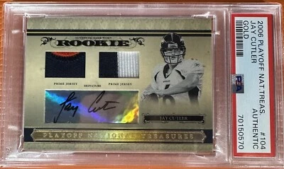 PSA JAY CUTLER 2006  National Treasures Gold PATCH AUTO JERSEY #’d 6/30 1/1 RC - Image 1 of 3