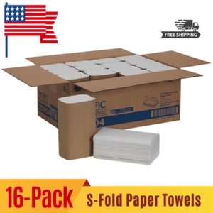 Pacific Blue Basic S-Fold Paper Towels, 10 1/4x9 1/4, White, 250/Pack, 16 PK/CT - Picture 1 of 4