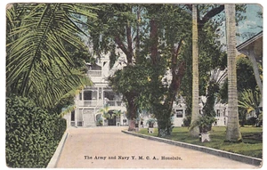 Honolulu, Hawaii~The Army and Navy Y.M.C.A.~ Vintage HI Postcard by Island Curio - Picture 1 of 2