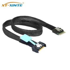 Gen5 MCIO Slimline SFF-8654 4i to SFF-8654 4i Connection Cable Server Data Cable - Picture 1 of 5