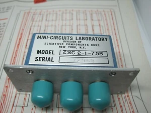 1pcs ZSC 2-1-75B POWER SPLITTER /COMBIN.Mini Circuits Laboratory - Imagen 1 de 3