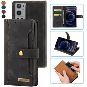 For OnePlus 9 Pro Notebook Style Card Case,Leather Magnetic Flip Phone Case - Picture 1 of 22