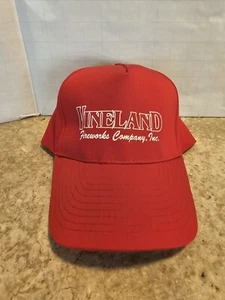 Vintage Red Vineland Fireworks Company INC Cap Hat Snapback New Jersey NJ - Picture 1 of 11
