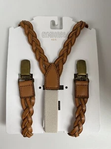 Gymboree Toddler Boys Suspenders, XS/S, Genuine Leather Body, 2019 - Picture 1 of 4