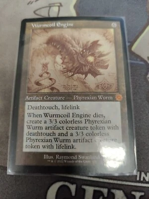 1x Wurmcoil Engine Retro Frame Schematic Magic The Gathering Mythic Rare - Image 1 of 2