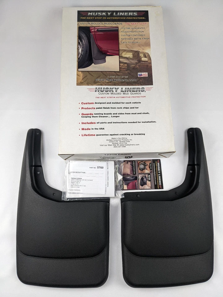 Husky Liners 57601 Rear Black Mud Flaps set for 2004 2005 Ford F-150 w/o flares Foto 1 de 4