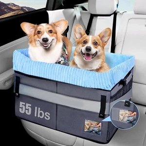 Dog Car Booster Seat for Medium Dogs, 58x42cm with Safety Straps & Washable Cove - Picture 1 of 8