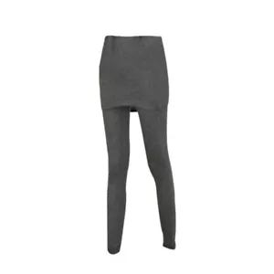 2 in 1 Leggings with Attached Mini Skirt Elastic Waistband Casual Pants - Picture 1 of 5