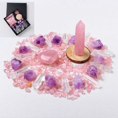 Spitzen Quarzkristallen Heilsteine Mineralien Kristalle Chakra Edelsteine Set - Bild 1 von 4