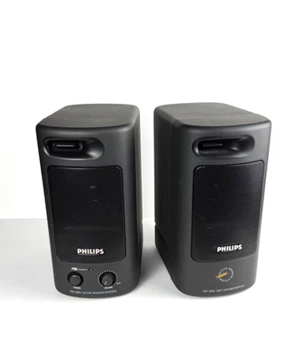 Coppia altoparlanti attivi Philips SBC 8254, ideali per amplificare il computer - Immagine 1 di 4