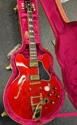 In Hand Epiphone Back to the Future ES-345 Cherry Red with Hardshell Case BTTF - Image 1 of 4