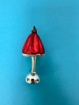 Antique Glass Christmas Decoration Bauble ~ Figural Mushroom Toadstool ~ Vintage - Image 1 of 4