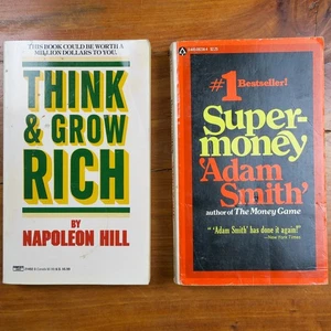 Think & Grow Rich + Supermoney Lot Personal Finance Investing Wealth Mindset - Picture 1 of 16