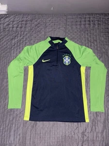 Camiseta de entrenamiento Nike Brasil CBF Dri-Fit 1/4 cremallera (talla juvenil 140/pequeña - Imagen 1 de 8