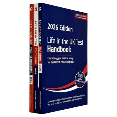Life in the UK Test 2026 By Henry Dillon & Alastair Smith 3 Books Set - PB - Image 1 of 3